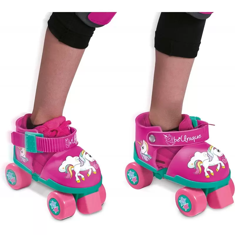 Pattini per Bambini unicorno + Protezioni, Regolabili, Taglia 22-29 28511