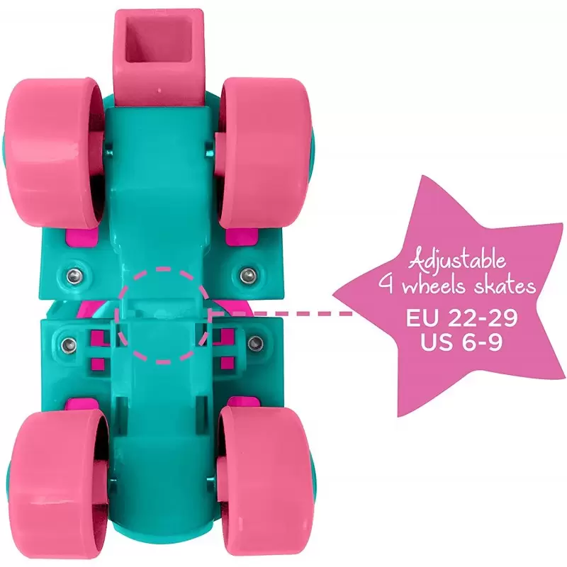 Pattini per Bambini unicorno + Protezioni, Regolabili, Taglia 22-29 28511