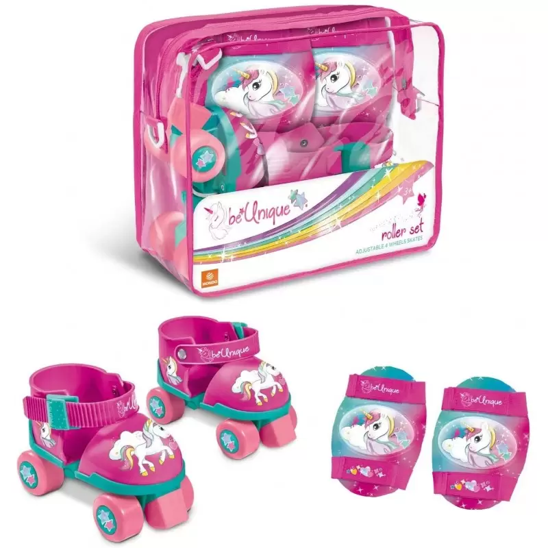 Pattini per Bambini unicorno + Protezioni, Regolabili, Taglia 22-29 28511