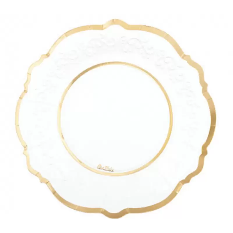 40 PIATTINI DESSERT ORO GOLD LIBERTY