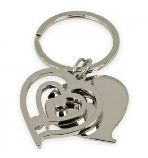 PORTACHIAVI CUORE DOPPIO - 1 PZ