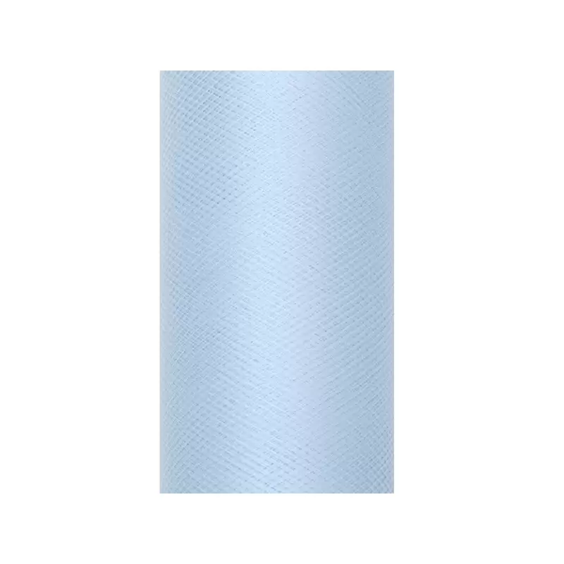 ROTOLO DI TULLE CELESTE 25 CM X 100 MT