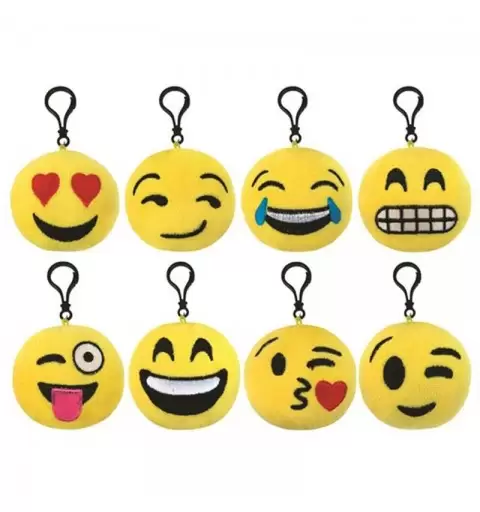 PORTACHIAVI EMOTICONS IN PELUCHE - 12 PZ