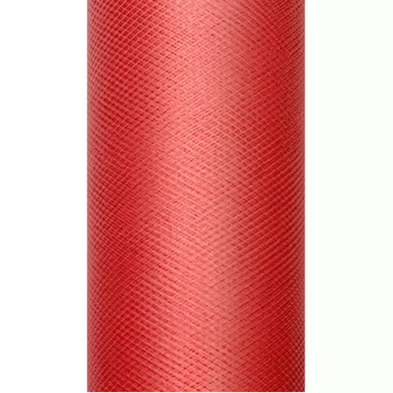 ROTOLO DI TULLE ROSSO 12.5 CM X 100 MT