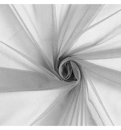ROTOLO DI TULLE ARGENTO OPACO SILVER 12.5 CM X 100 MT