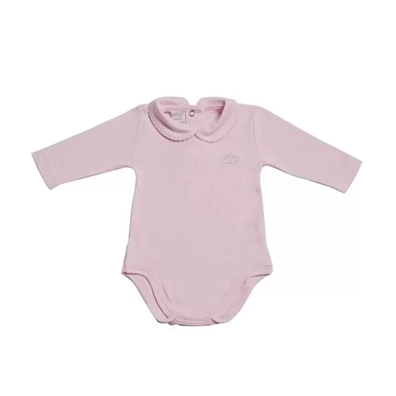 Body neonata mod. polo manica lunga rosa AF3638 Tg 24 mesi
