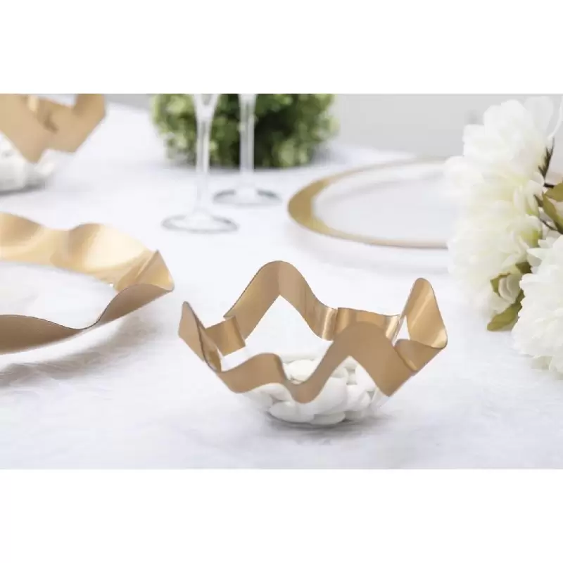 ciotolina in plastica bordo oro 13 cm 60866