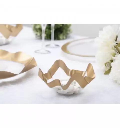 ciotolina in plastica bordo oro 13 cm 60866
