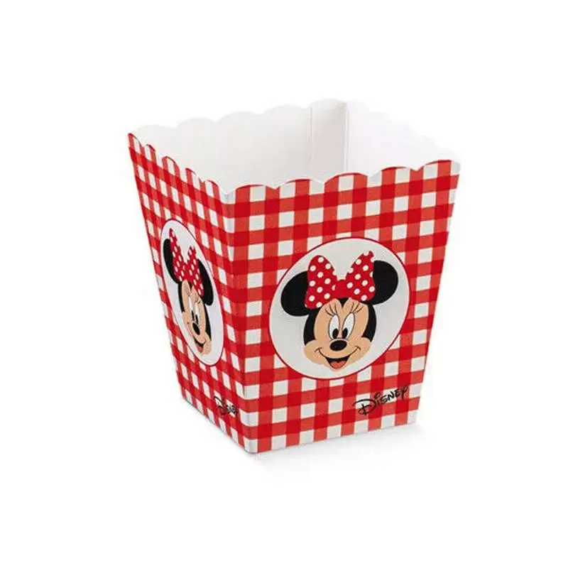 Contenitore caramelle pop corn Minnie - misura piccola 10 pz