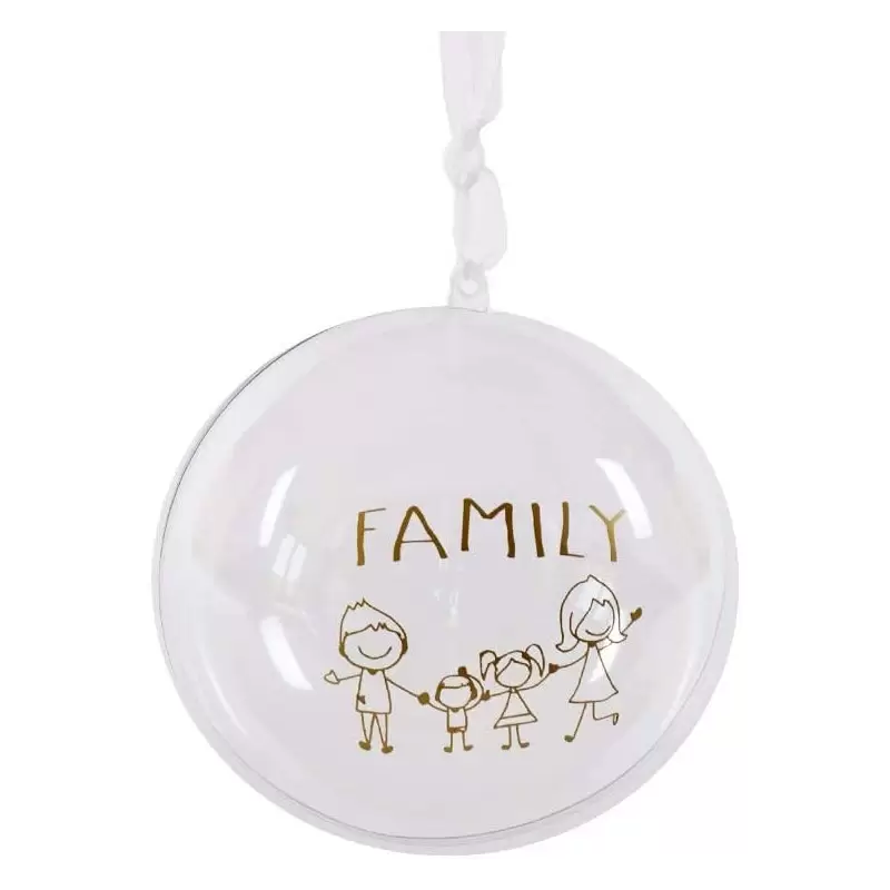 PALLINA NATALIZIA IN PLEXIGLASS FAMILY PERSONALIZZABILE