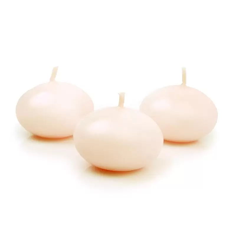 50 CANDELE GALLEGGIANTI CREMA MATT 4 CM