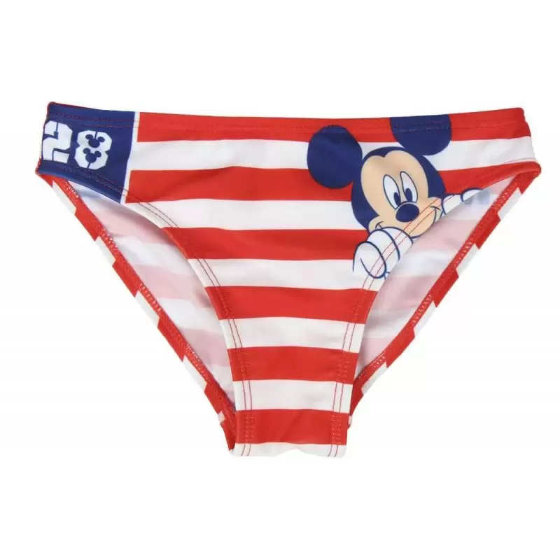 COSTUME MARE SLIP TOPOLINO A STRISCE BIANCHE E ROSSE 2-3 ANNI