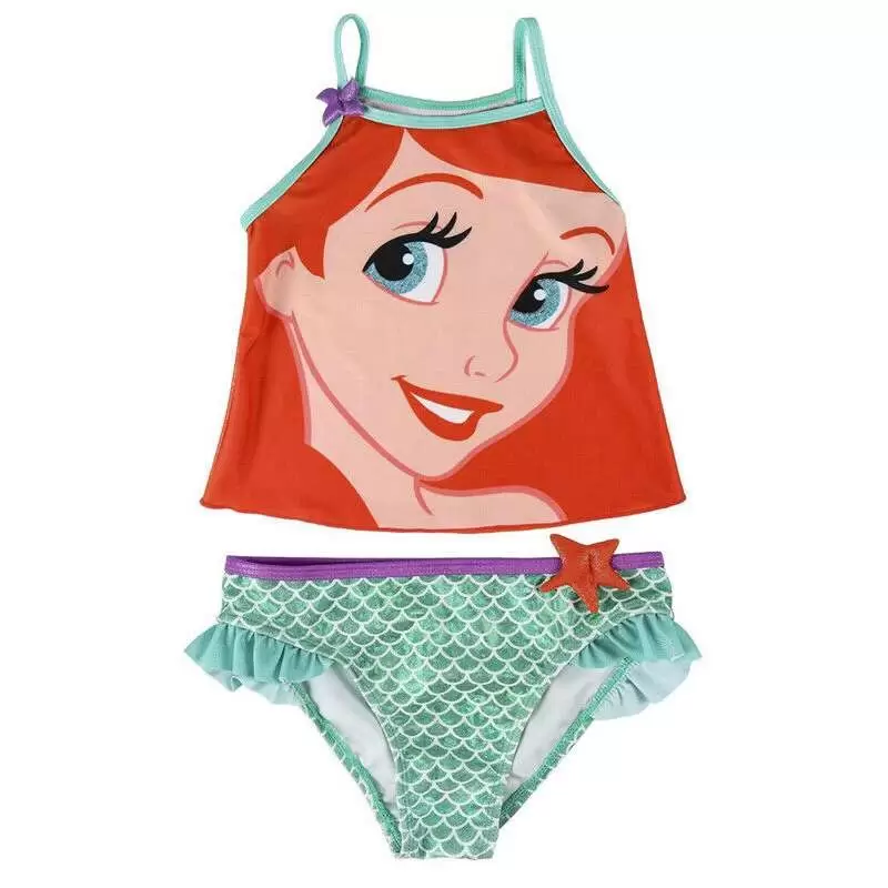 COSTUME SIRENETTA ARIEL TANKINI 2 PEZZI 2-3 ANNI