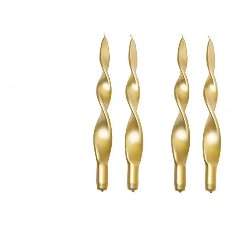 CANDELE ORO TORCIGLIONE - 4 PZ