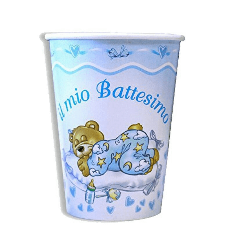 BICCHIERI IL MIO BATTESIMO ORSETTO BAMBINO NEW BE04