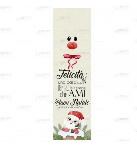 SEGNAPOSTO NATALIZIO RENNA BABBO NATALE - 1 PZ