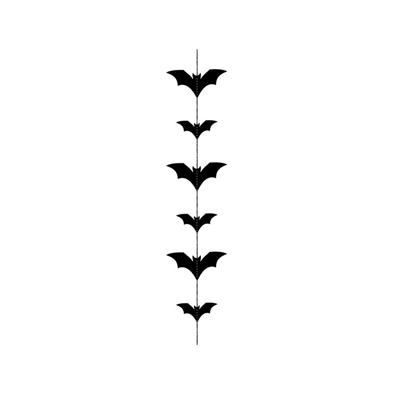 Ghirlanda Pipistrelli colore nero metallizzato 1,5 m GL26-010