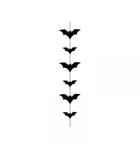 Ghirlanda Pipistrelli colore nero metallizzato 1,5 m GL26-010