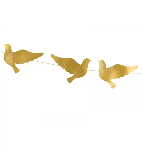 GHIRLANDA COLOMBE ORO METALLIC