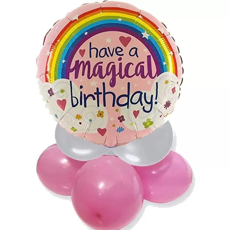 CENTROTAVOLA DI PALLONCINI ARCOBALENO RAINBOW