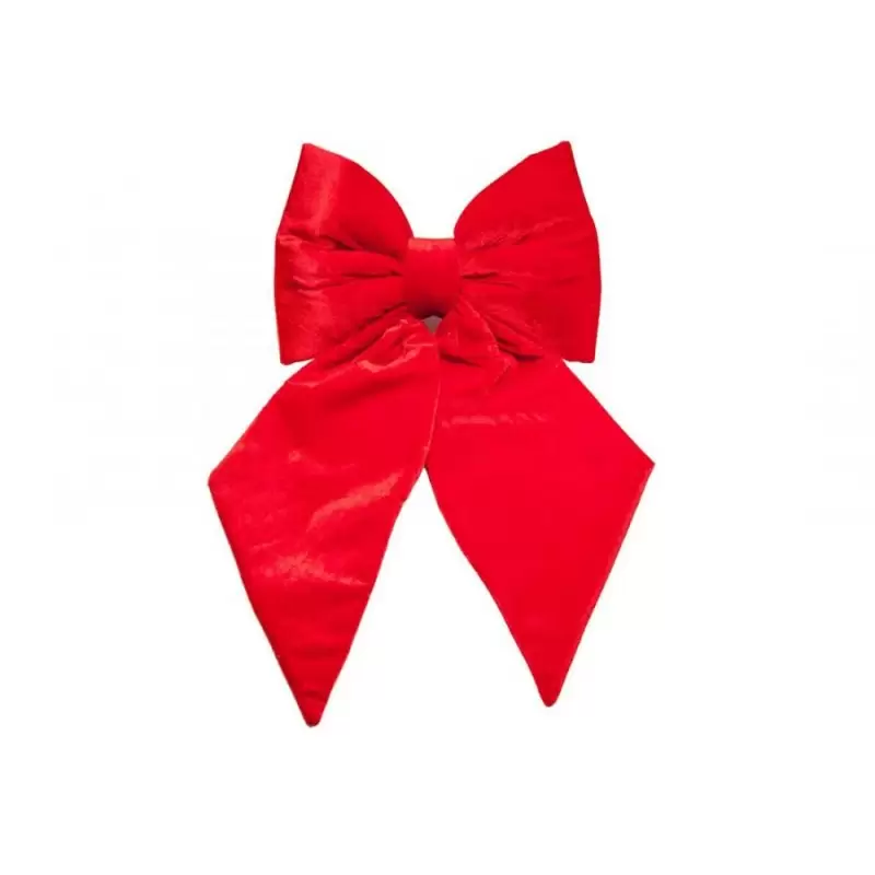 Fiocco Decorativo in Velluto Rosso 80 CM Natale 21777/R