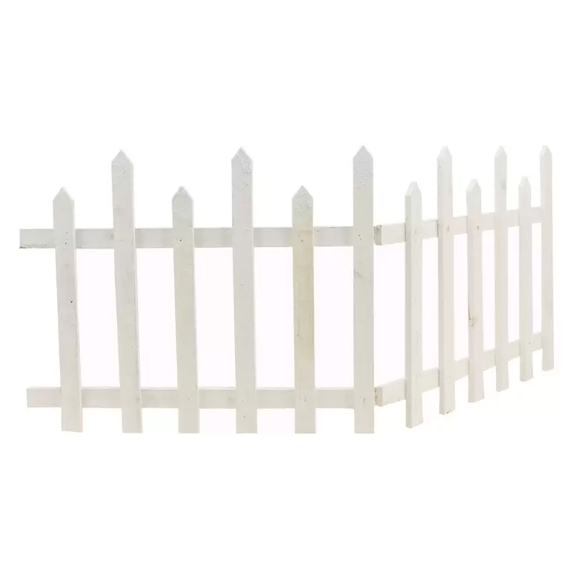 Staccionata Natalizia Decorativa in legno colore bianco 2 pz 4979 - 100x40cm