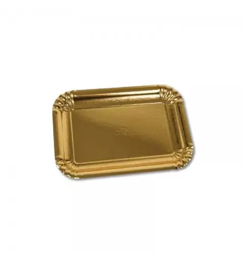 vassoi rettangolari oro 18 x 13 cm 6 pz.