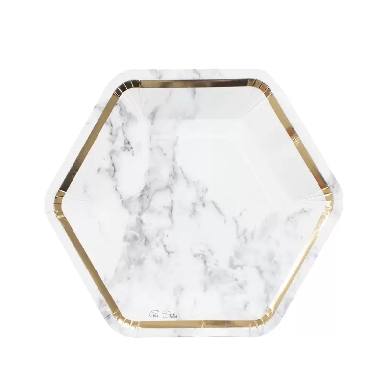 Piatti Dessert Marble - Marmorizzato 638.66 - 8pz 18 cm