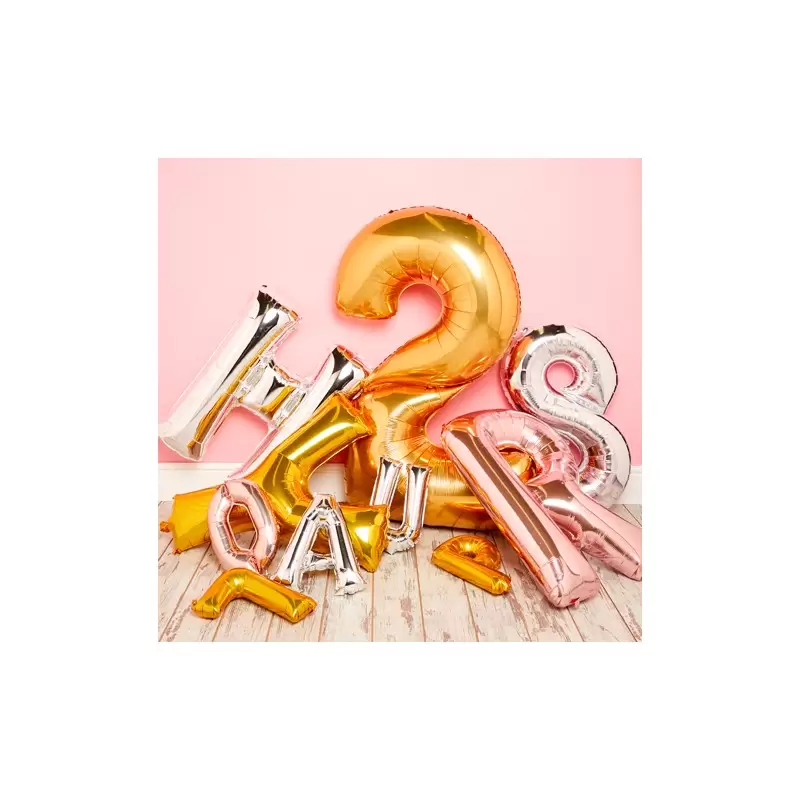 PALLONCINO FOIL 40 CM LETTERA O NUMERO - 1 PZ
