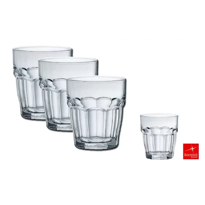 BICCHIERI DA ACQUA ROCK BAR BORMIOLI 12 PZ TRASPARENTI 516160