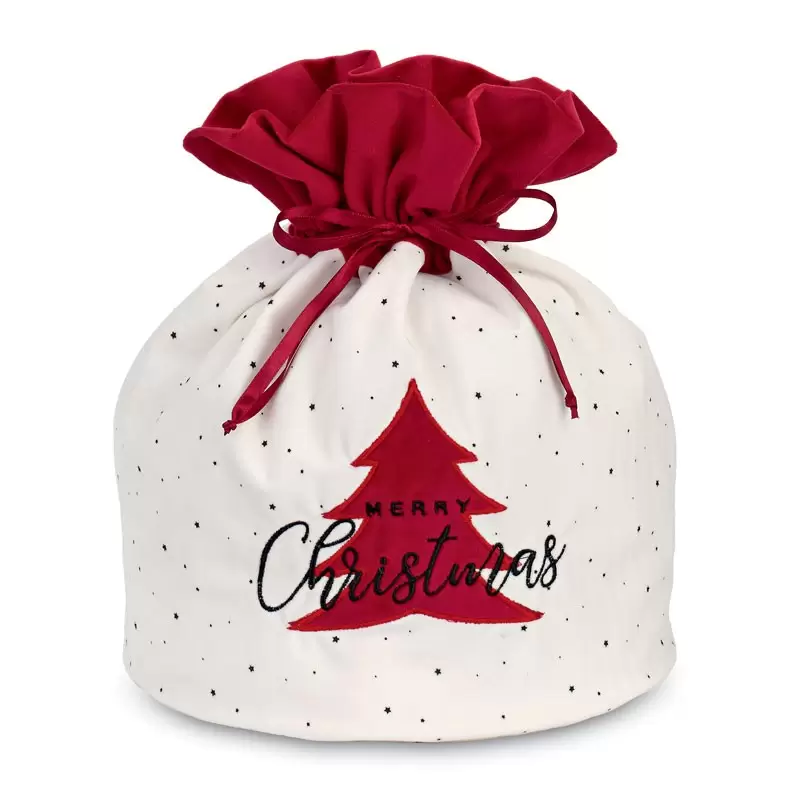 Saccoccio merry christmas rosso / bianco 27031 ø 240 x h 310 mm