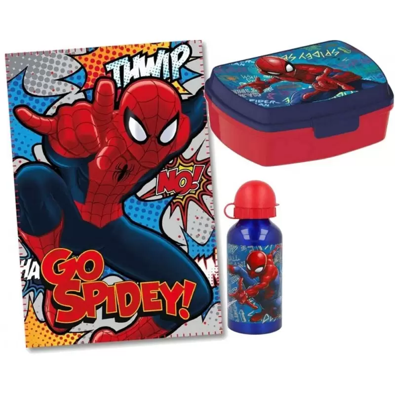 IDEA REGALO SPIDERMAN - PLAID BORRACCIA E PORTA MERENDA