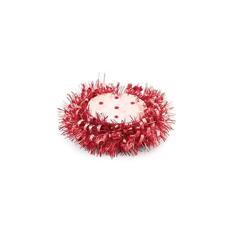 BASE DI POLISTIROLO FORATA CON FRANGE ROSSA