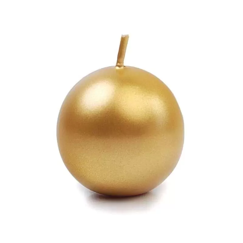 20 Candele sferiche Oro Metallizzato 4.5 cm SKUMET45-019-OP