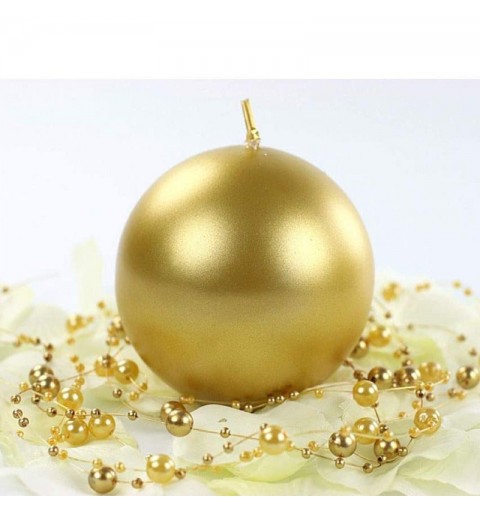 6 candele decorative oro gold metellic 8 cm SKUMET80-019-OP