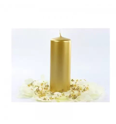 Candela oro metallizzata 15 cm dia 6 cm Tempo di combustione 30 ore ca. SKKMET-019D-OP 1 pz.