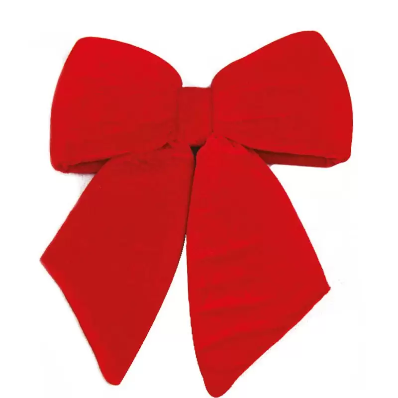Fiocco Decorativo in Velluto Rosso 15 x 13 cm 23399/R