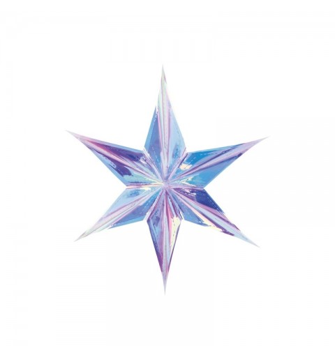 Stella Decorativa Metallizzata con Effetto Iridescente Opalescente 40 cm GWF1-40-017