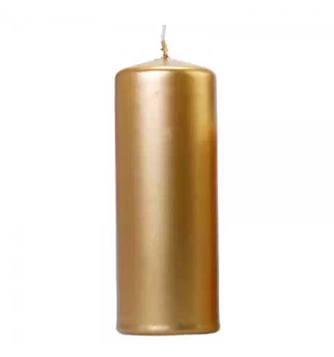 CANDELA PILASTRO ORO METAL 15 CM