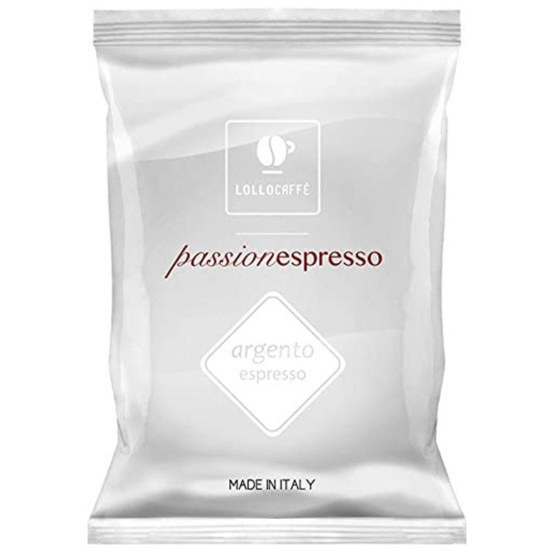 box capsule caffè lollo compatibili passioneespresso nespresso miscela  argento 100 pz