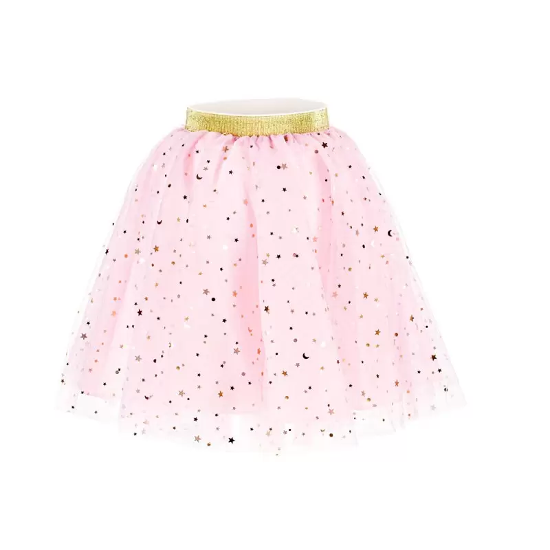 gonna da principessa rosa con motivi dorati 3 - 7 anni  STR3