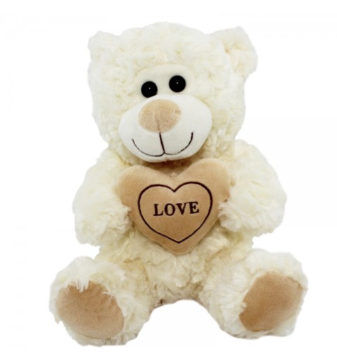 Peluche orso orsetto con cuore Love colori assortiti - 25 cm 6293