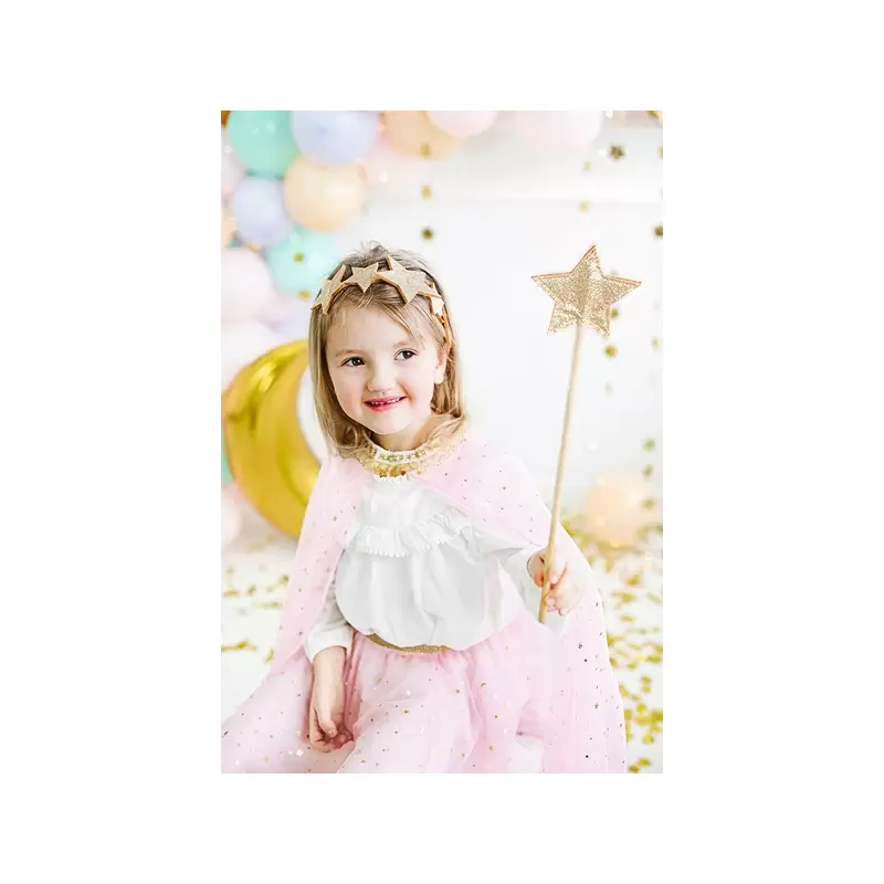 Mantella / Costume da principessa rosa con motivi dorato 3 - 7 anni   STR2