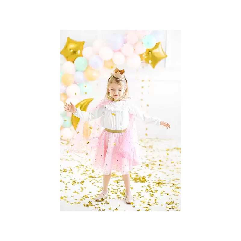 gonna da principessa rosa con motivi dorati 3 - 7 anni  STR3
