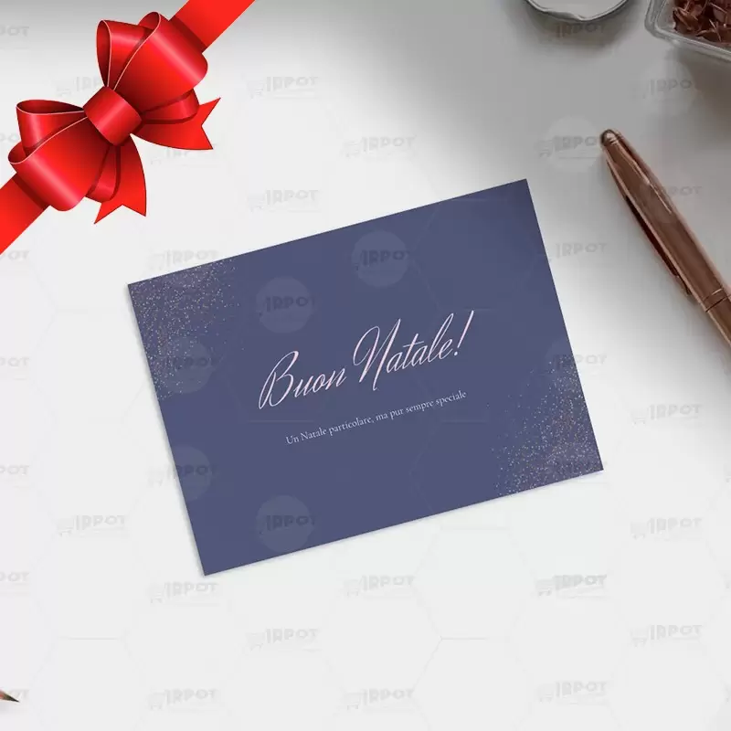 BIGLIETTINO NATALIZIO BUON NATALE BLU DA STAMPARE