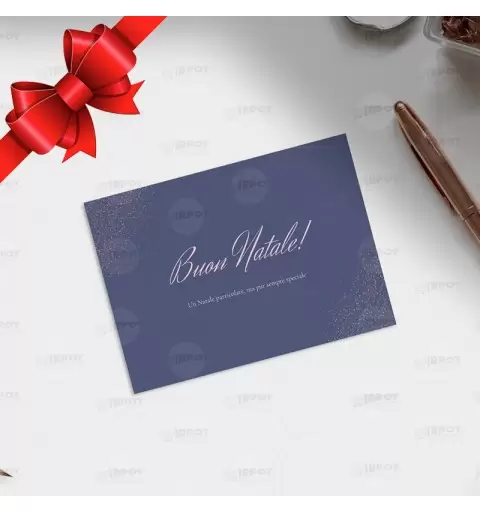 BIGLIETTINO NATALIZIO BUON NATALE BLU DA STAMPARE