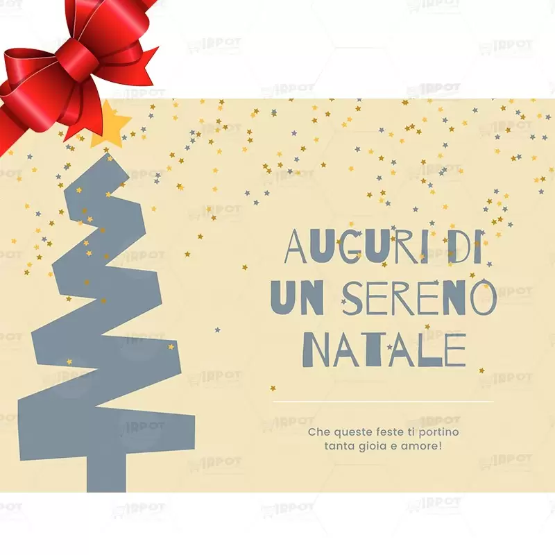 BIGLIETTINO NATALIZIO AUGURI DI UN SERENO NATALE