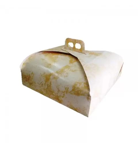 scatola porta torta bianco ramage 25 x 25 cm x h 7 cm