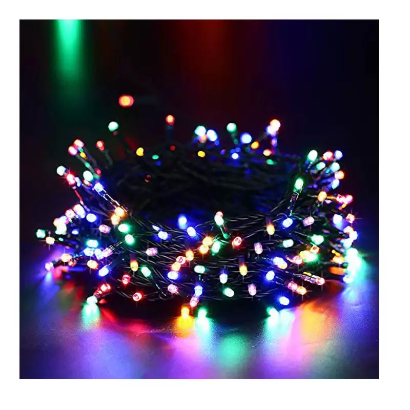 Catena Luci 100 LED per interno con 8 giochi dl luce multicolore 0448