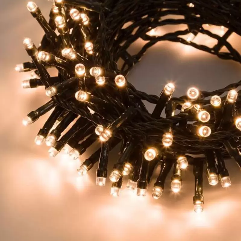 Catena Luci 180 LED per interno con 8 giochi dl luce bianco caldo 0449